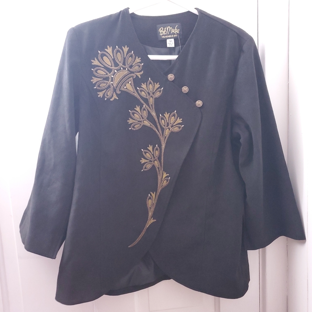 vtg Bob Mackie Wearable Art Jacket